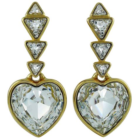 ysl heart earrings|buy vintage ysl earrings.